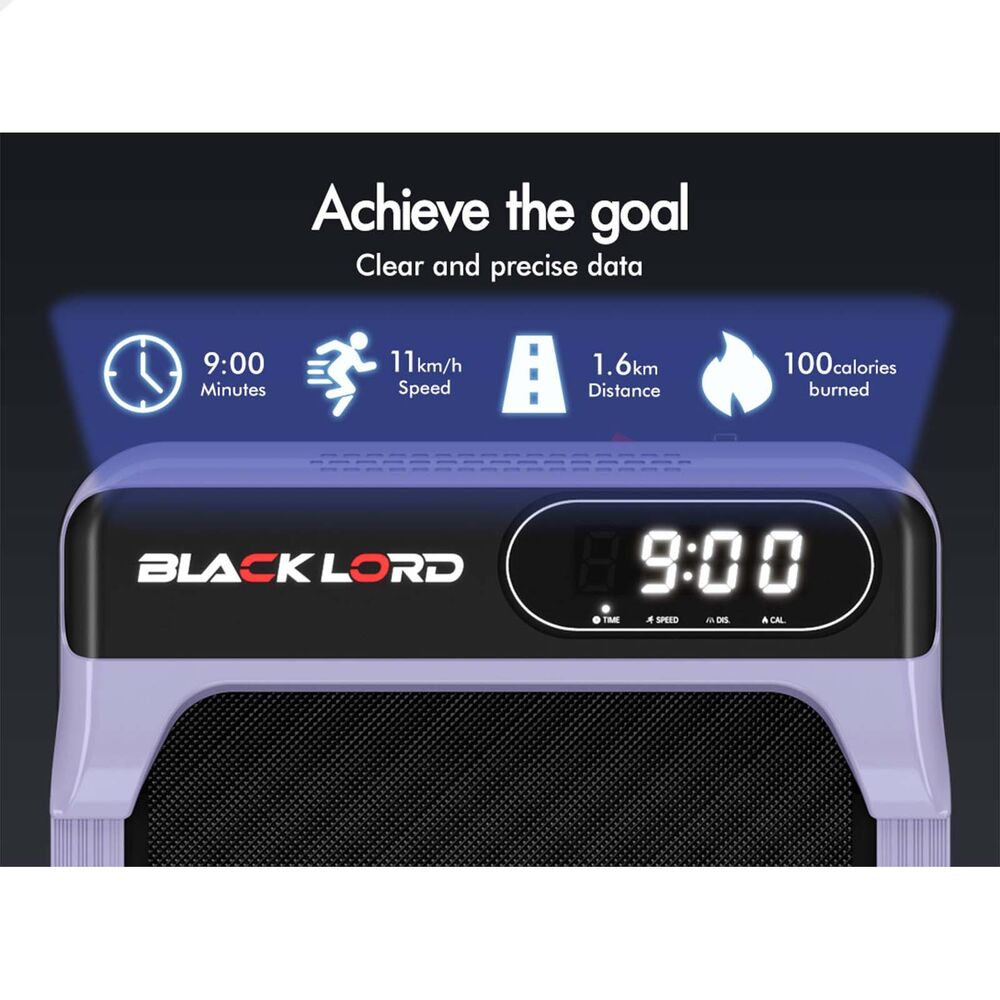 BLACK LORD Treadmill Electric Walking Pad Folding Incline Magnetic Remote Purple