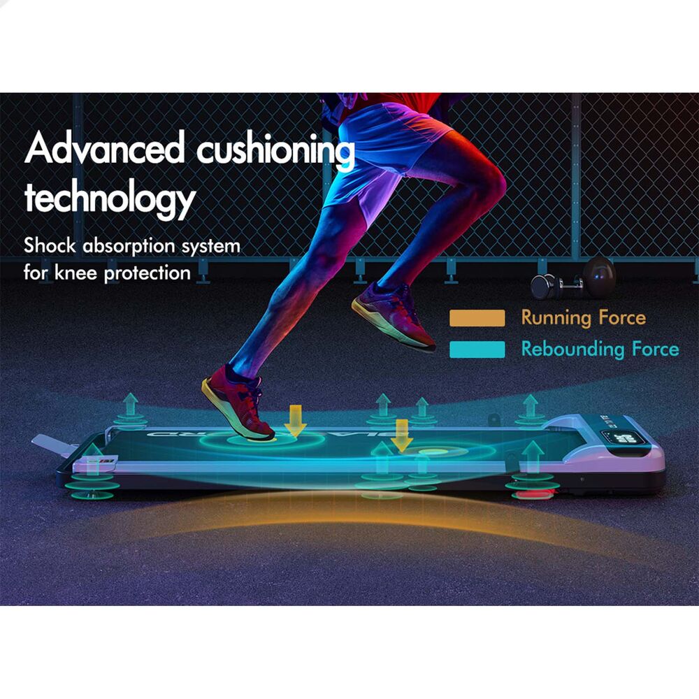 BLACK LORD Treadmill Electric Walking Pad Folding Incline Magnetic Remote Purple
