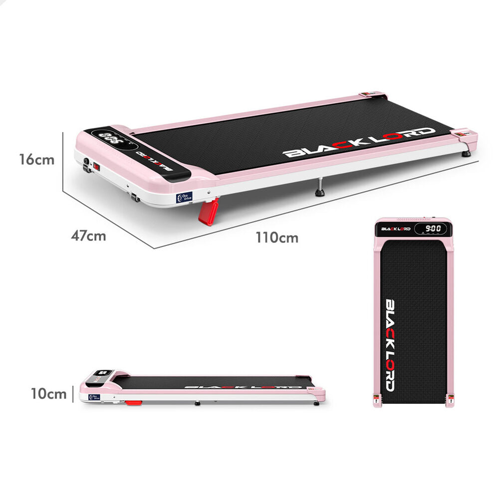BLACK LORD Treadmill Electric Walking Pad Incline Home Gym Remote Control Pink