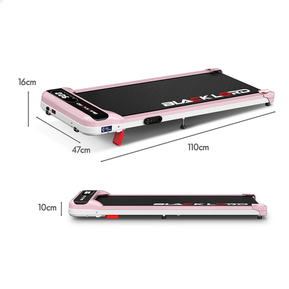 BLACK LORD Treadmill Electric Walking Pad Incline Home Gym Magnetic Remote Pink