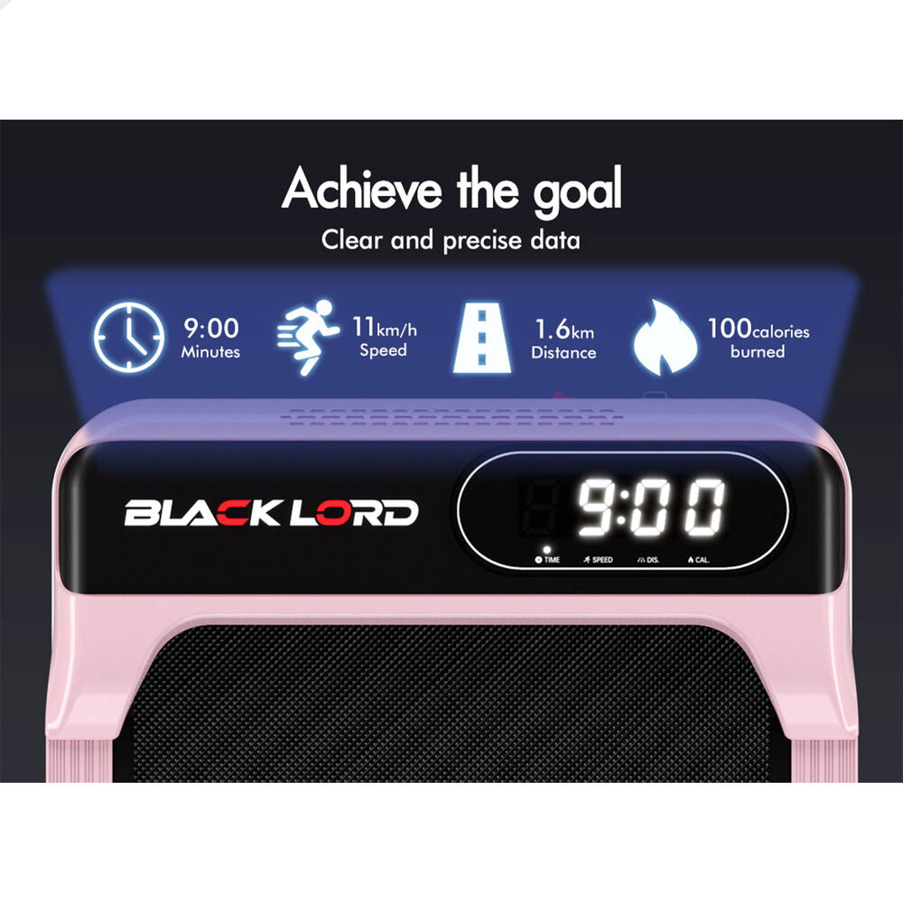 BLACK LORD Treadmill Electric Walking Pad Incline Home Gym Magnetic Remote Pink