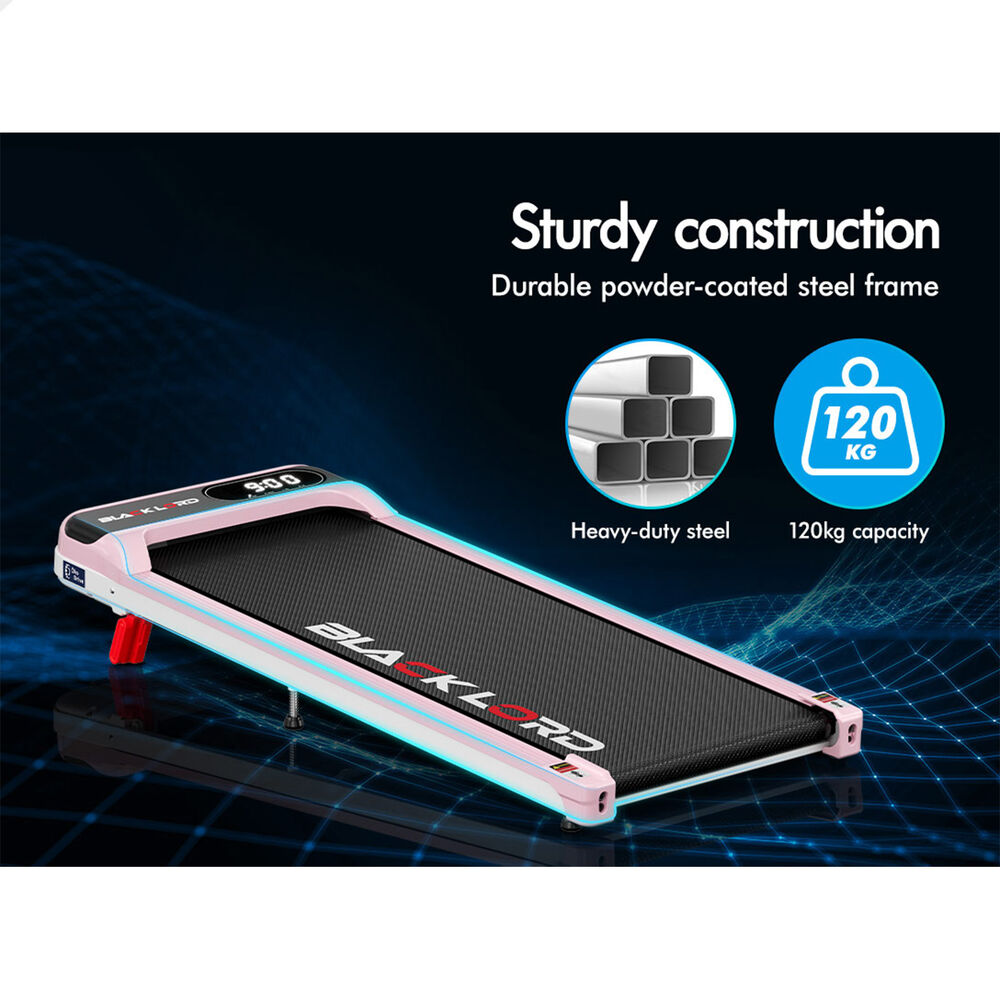 BLACK LORD Treadmill Electric Walking Pad Incline Home Gym Remote Control Pink