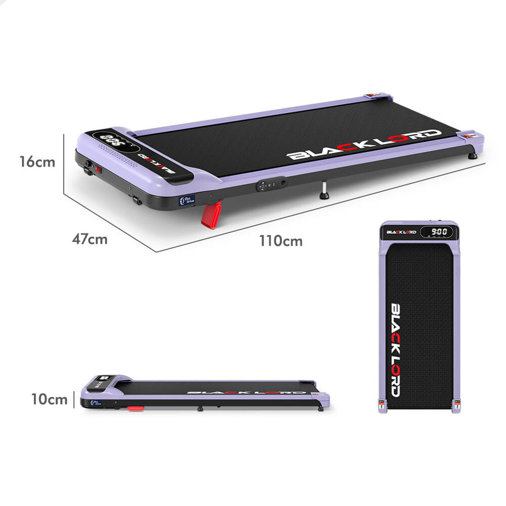 BLACK LORD Treadmill Electric Walking Pad Incline Home Gym Remote Control Purple