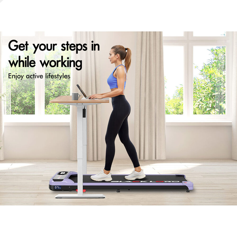 BLACK LORD Treadmill Electric Walking Pad Incline Home Gym Magnetic Purple
