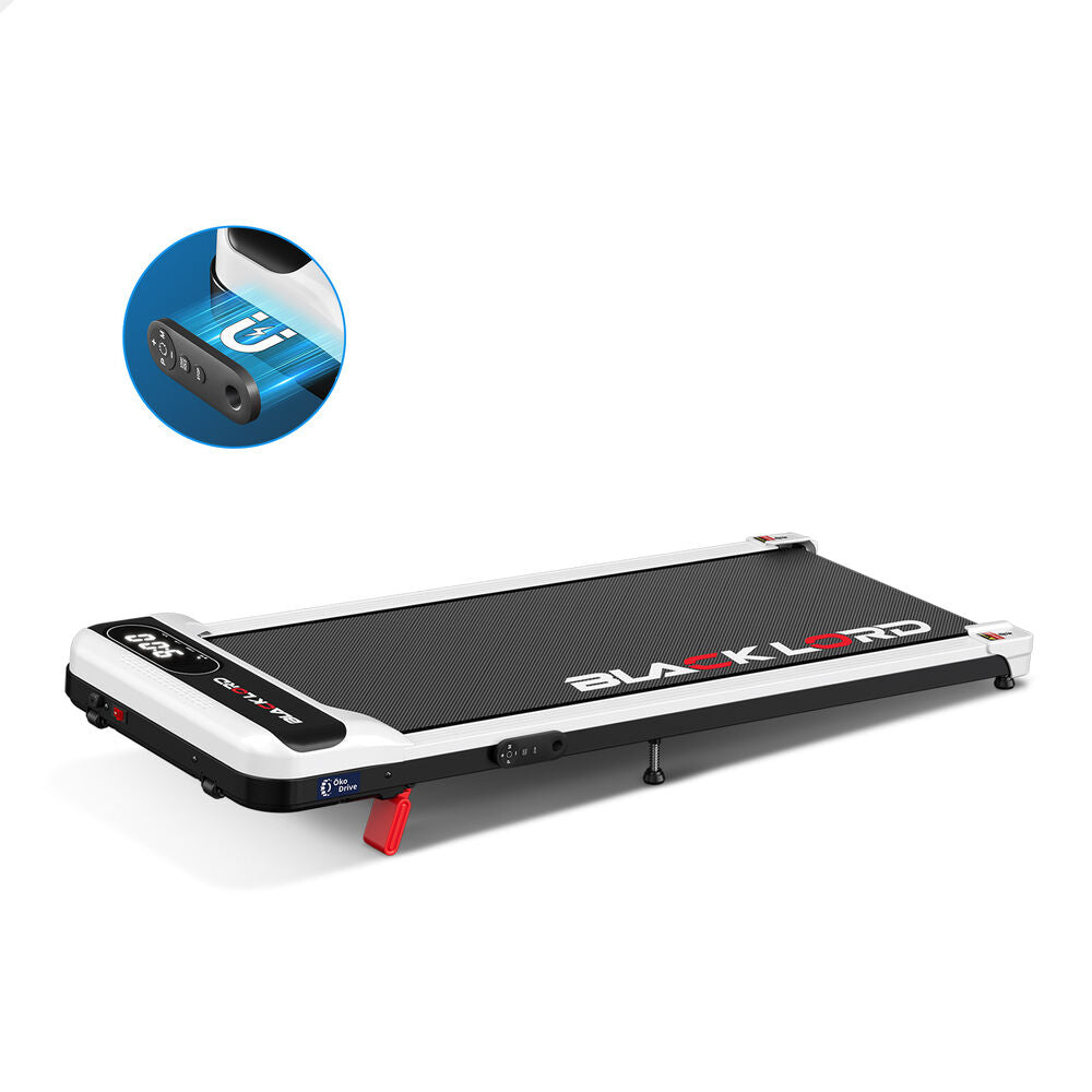 BLACK LORD Treadmill Electric Walking Pad Incline Home Gym Magnetic Remote White