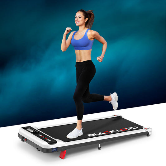 BLACK LORD Treadmill Electric Walking Pad Incline Home Gym Remote Control White