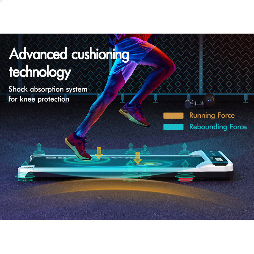 BLACK LORD Treadmill Electric Walking Pad Incline Home Gym Remote Control White