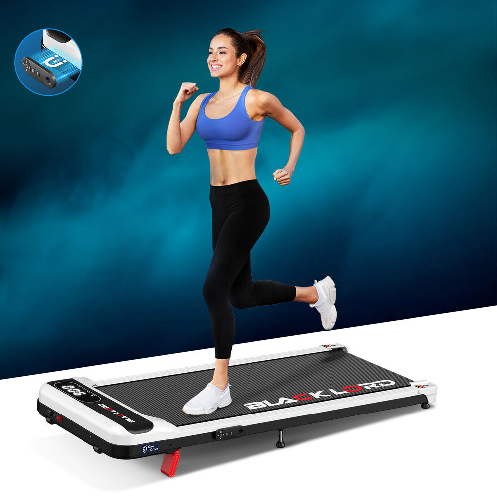 BLACK LORD Treadmill Electric Walking Pad Incline Home Gym Magnetic Remote White