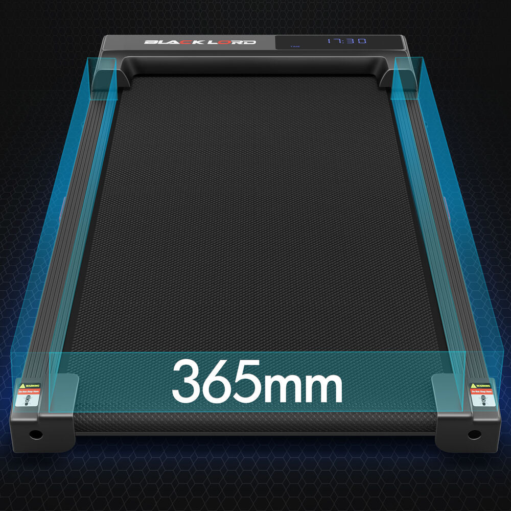 BLACK LORD Walking Pad Treadmill Electric Incline Under Desk Home Gym Black