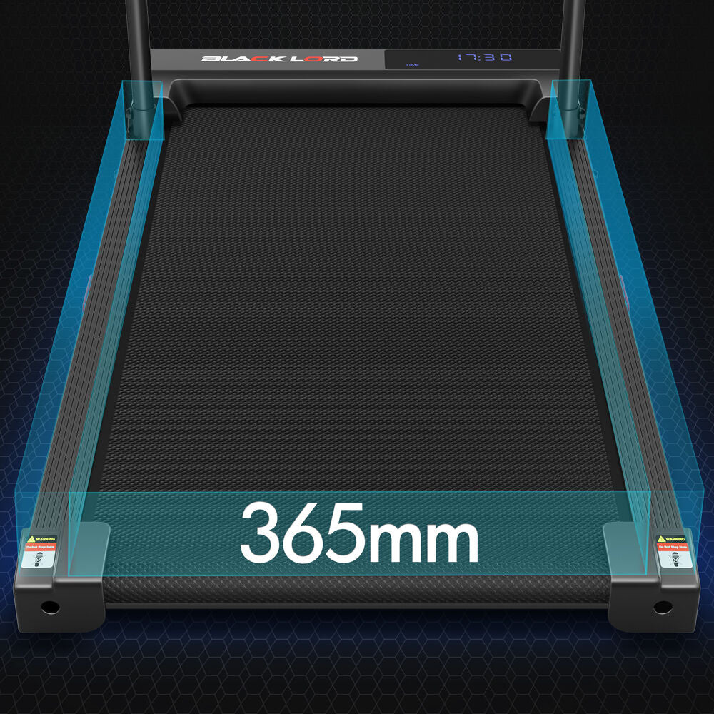 BLACK LORD Treadmill Walking Pad Electric Incline Home Gym Under Desk Black