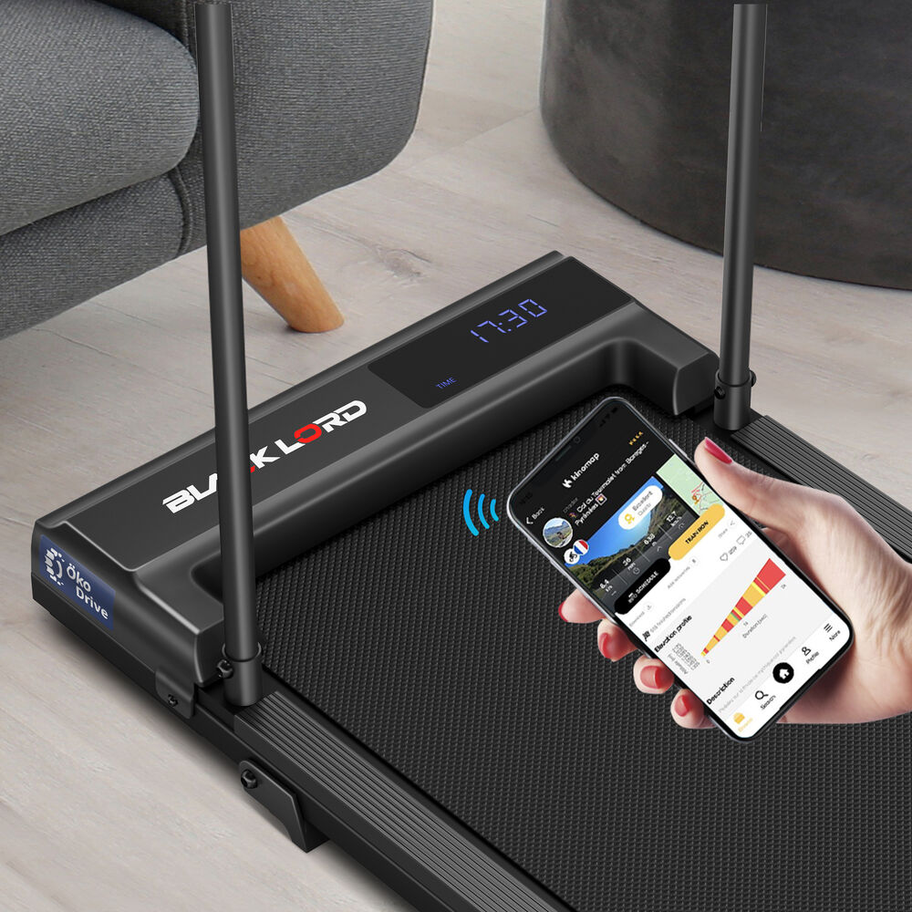 BLACK LORD Treadmill Walking Pad Electric Incline Home Gym Under Desk Black