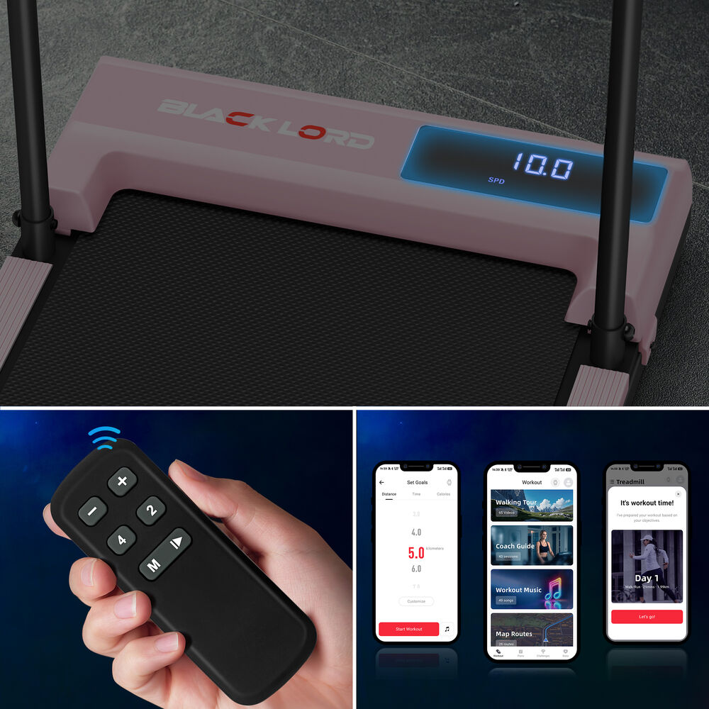 BLACK LORD Treadmill Walking Pad Electric Incline Home Gym Under Desk Pink