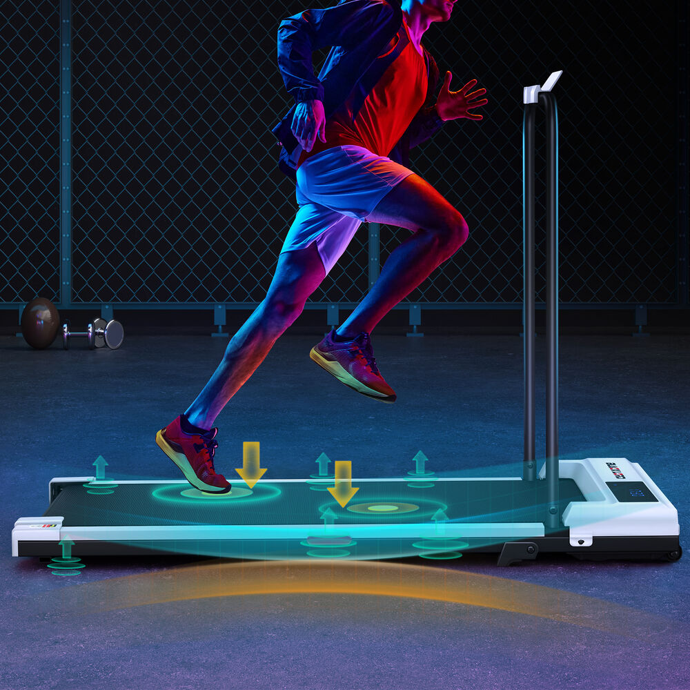 BLACK LORD Treadmill Walking Pad Electric Incline Home Gym Under Desk White