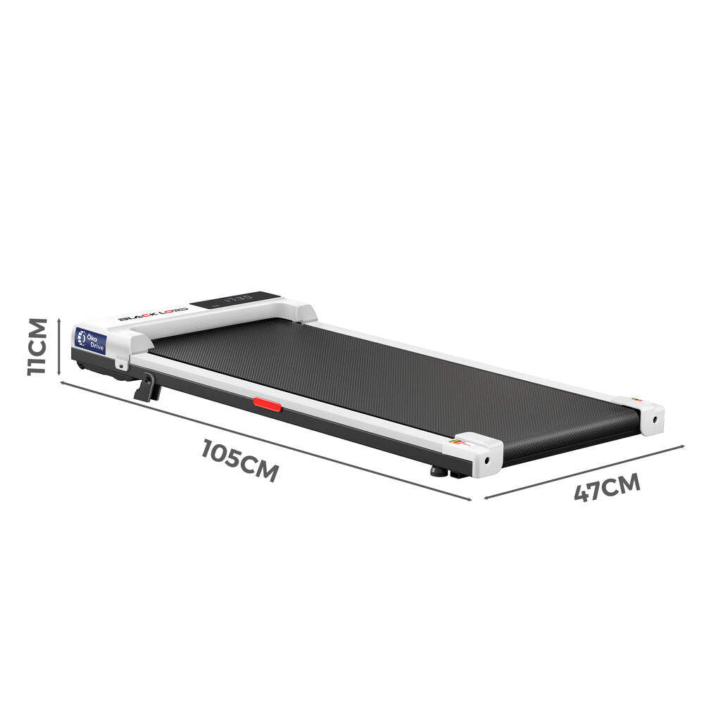 BLACK LORD Walking Pad Treadmill Electric Incline Under Desk Home Gym White