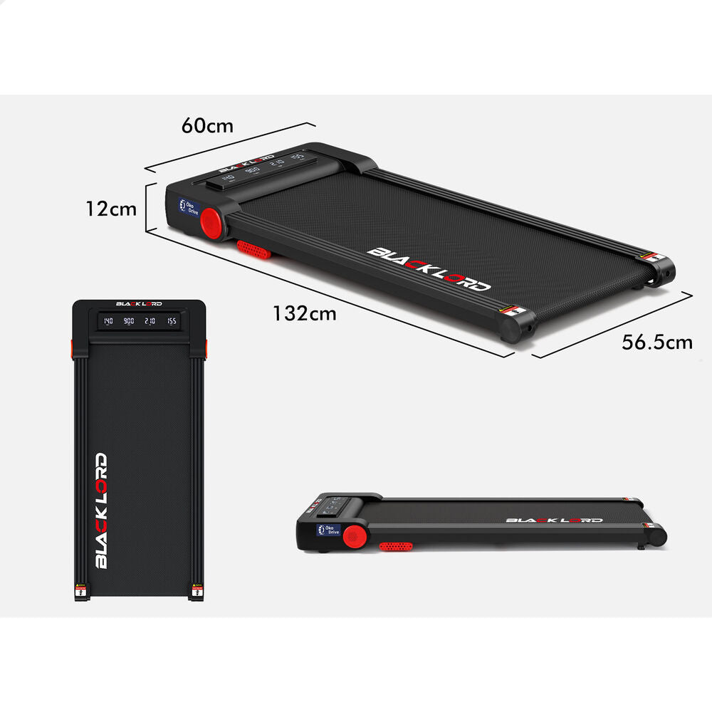 BLACK LORD Treadmill Electric Walking Pad Under Desk Home Gym Fitness 450mm Belt