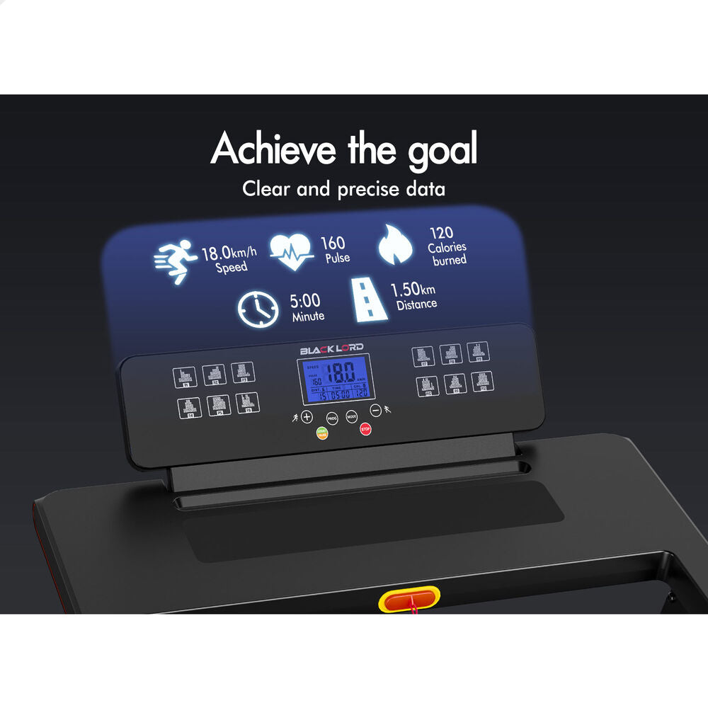 BLACK LORD Treadmill Electric Walking Pad Fully Foldable with Desktop 450mm Belt