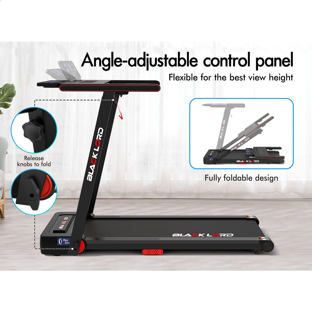 BLACK LORD Treadmill Electric Walking Pad Fully Foldable with Desktop 450mm Belt