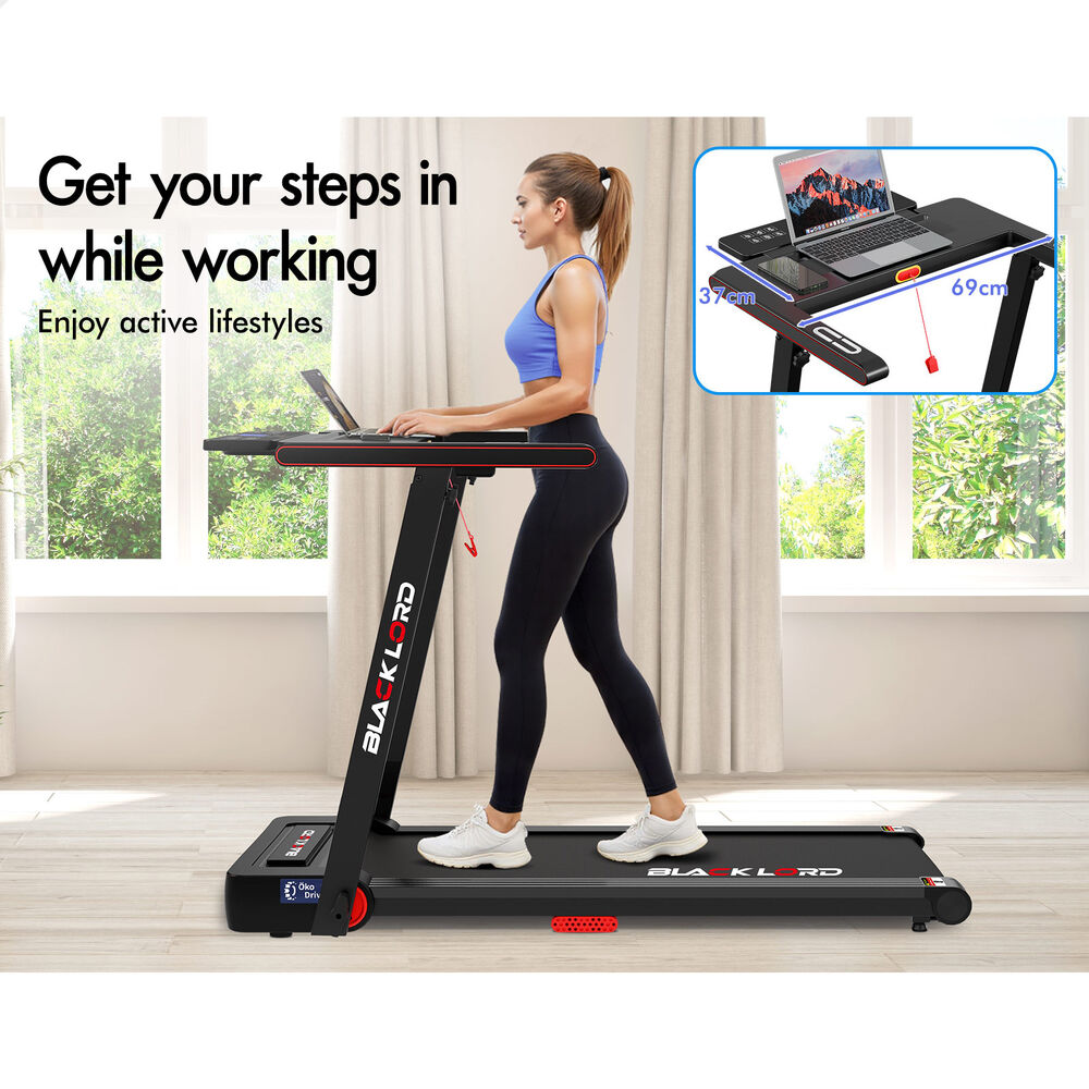 BLACK LORD Treadmill Electric Walking Pad Fully Foldable with Desktop 450mm Belt