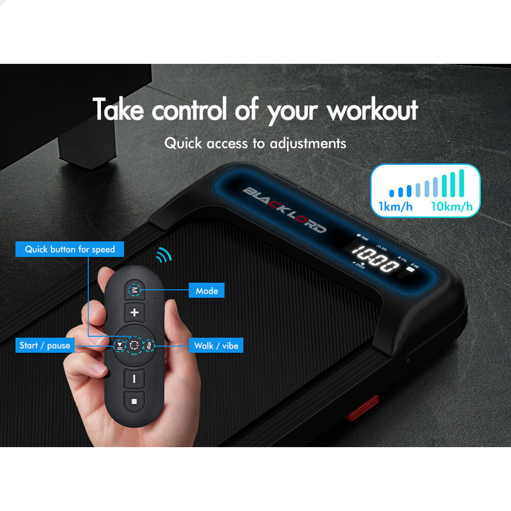 BLACK LORD Treadmill 4-in-1 Walking Vibration Pad Incline with Magnetic Remote