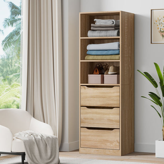 3 Drawers ALFORDSON Wardrobe Clothes Storage Cabinet Wood