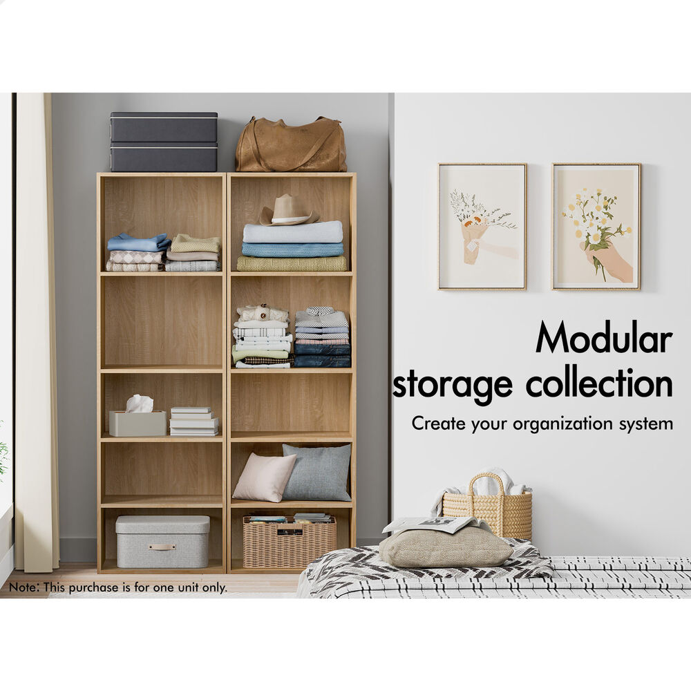 5 Shelves ALFORDSON Wardrobe Clothes Storage Cabinet Wood