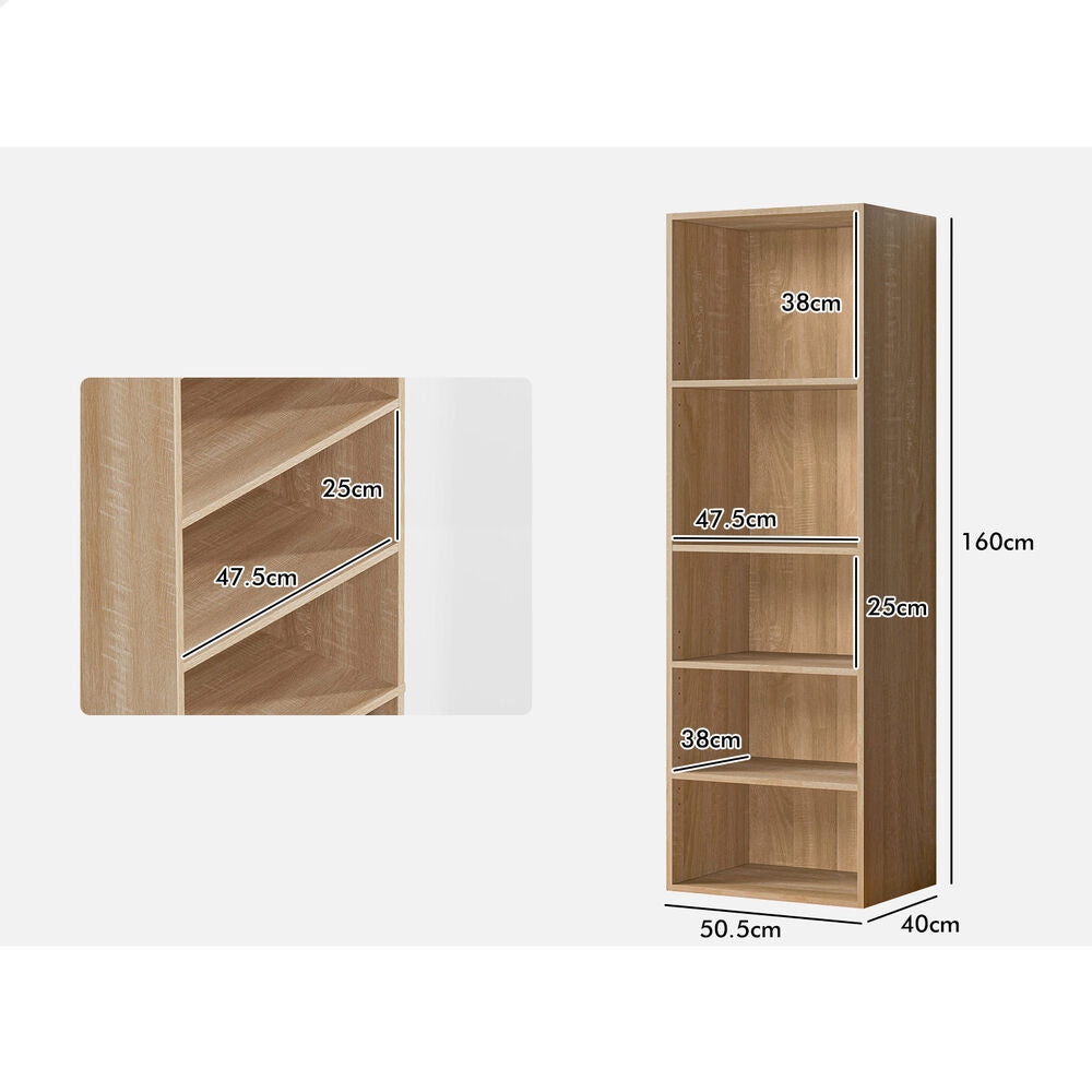 5 Shelves ALFORDSON Wardrobe Clothes Storage Cabinet Wood