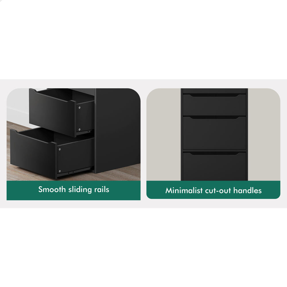 7 Drawers ALFORDSON Wardrobe Clothes Storage Cabinet Black