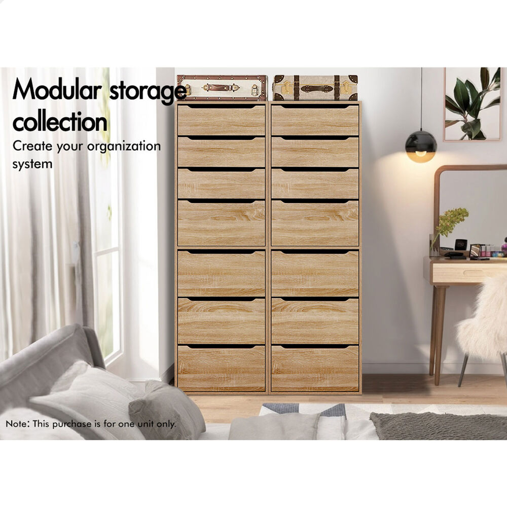 7 Drawers ALFORDSON Wardrobe Clothes Storage Cabinet Wood