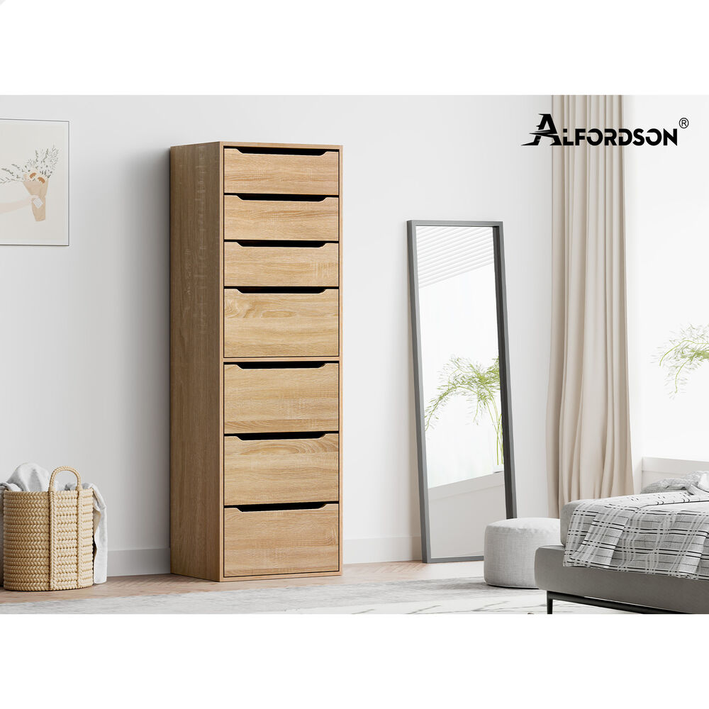 7 Drawers ALFORDSON Wardrobe Clothes Storage Cabinet Wood