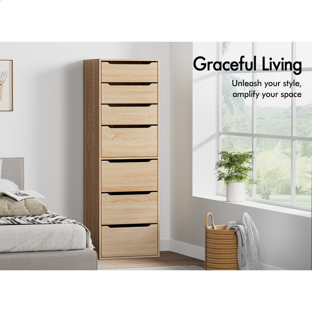 7 Drawers ALFORDSON Wardrobe Clothes Storage Cabinet Wood