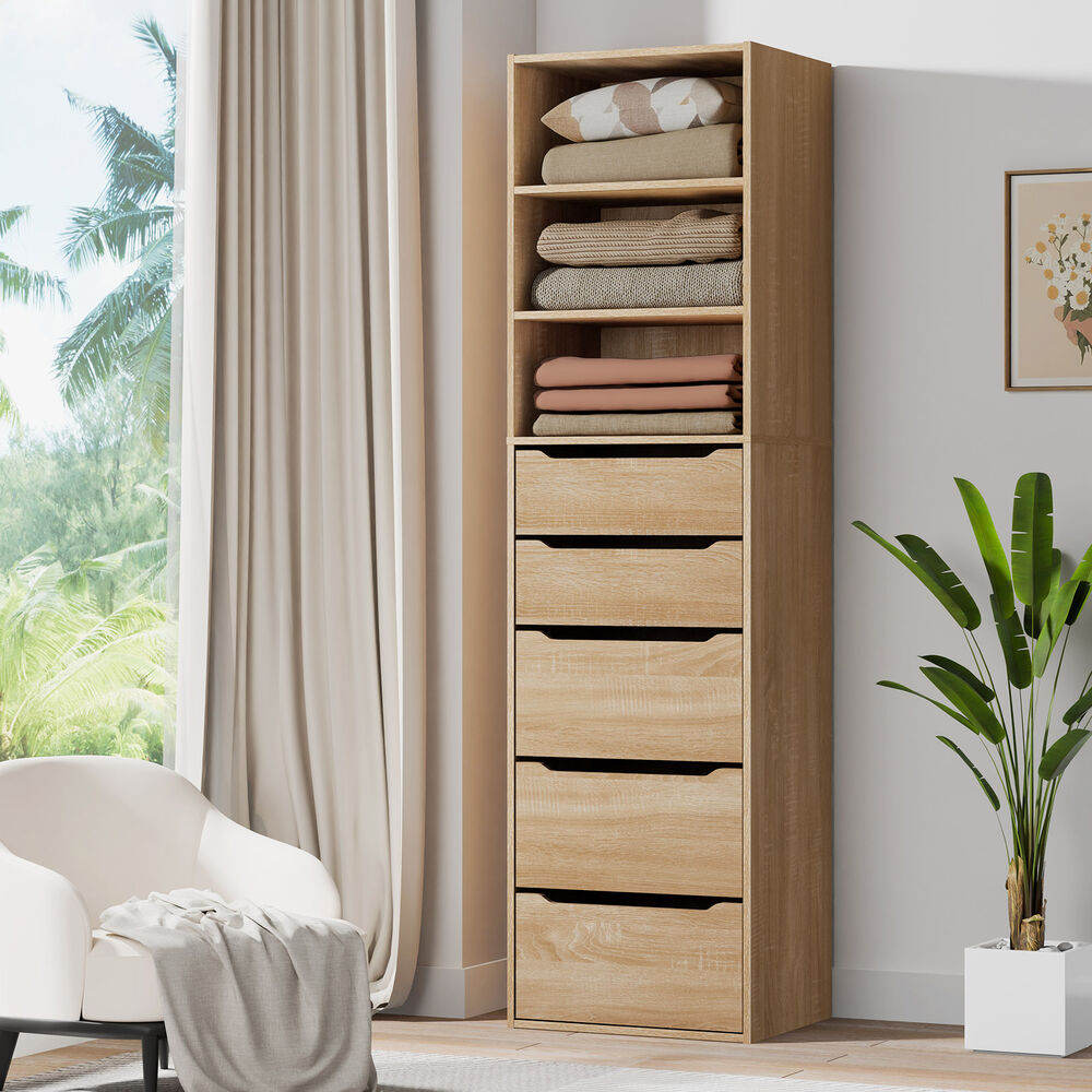 5 Drawers ALFORDSON Wardrobe Clothes Storage Cabinet Wood