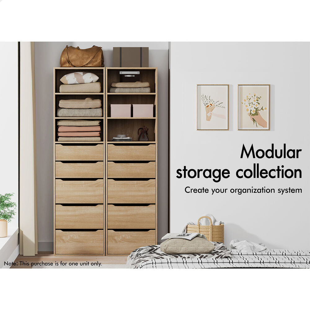5 Drawers ALFORDSON Wardrobe Clothes Storage Cabinet Wood