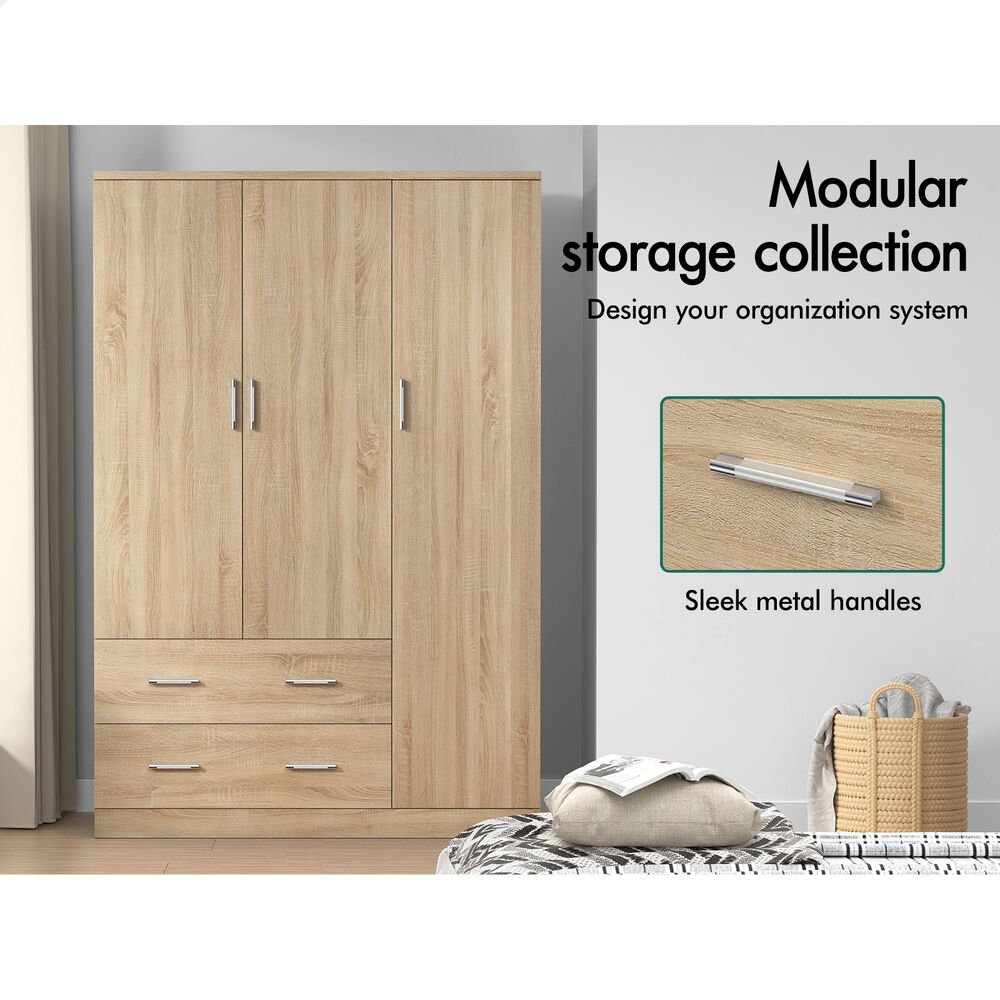 ALFORDSON Wardrobe Clothes Closet Storage Cabinet Organizer Drawer Shelf Wood