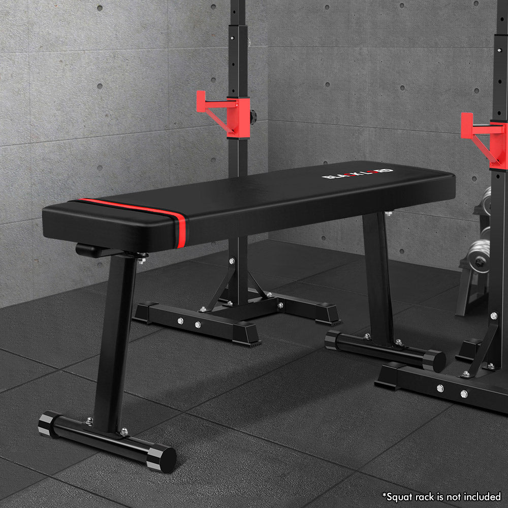 BLACK LORD Flat Weight Bench Press Squat Benches Multi-Station Fitness Gym