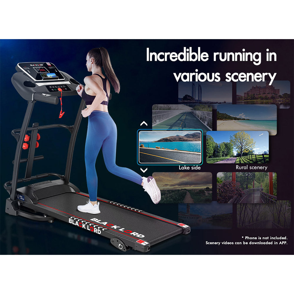 BLACK LORD Treadmill Electric Exercise Machine Run Home Gym Fitness Foldable