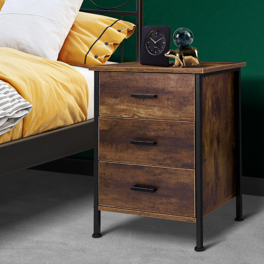 ALFORDSON Bedside Table Wood Nightstand Storage Cabinet Wooden Side Table