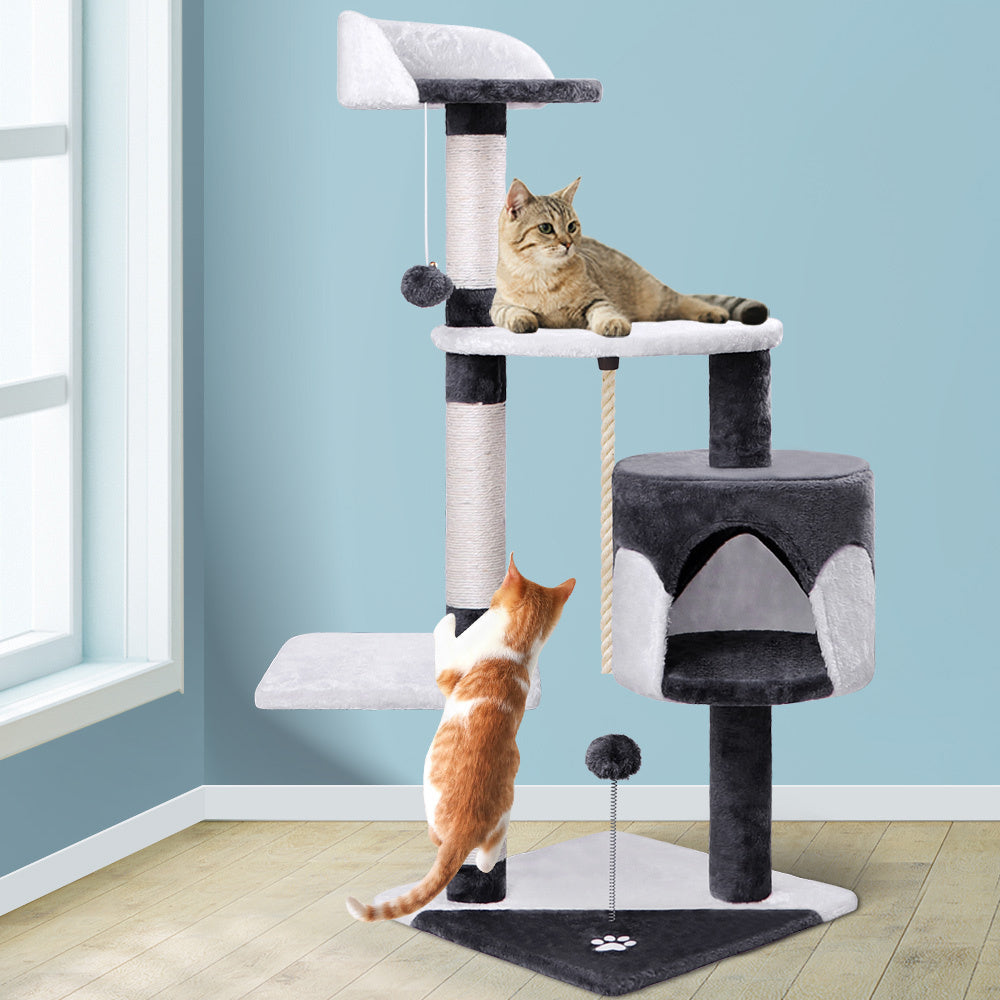 BEASTIE Cat Tree Scratching Post Scratcher Tower Condo House Furniture Wood 112