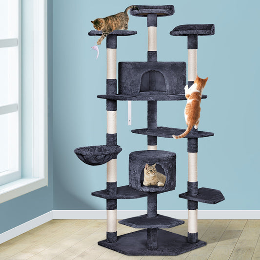 BEASTIE Cat Tree Scratching Post Scratcher Tower Condo House Furniture Wood 202