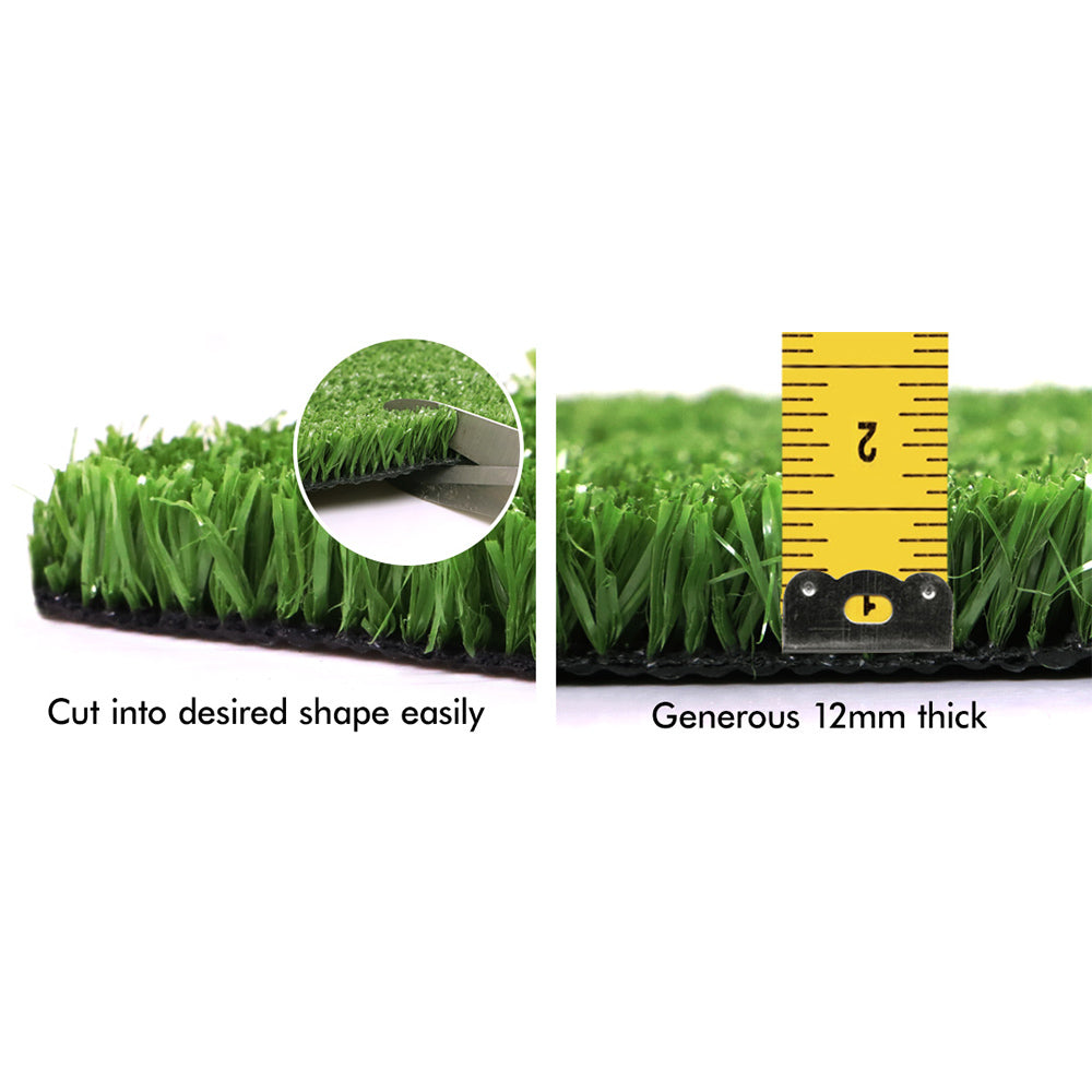 OTANIC Artificial Grass 10 SQM Roll Synthetic Turf Fake Yarn Lawn 12mm 2x10m