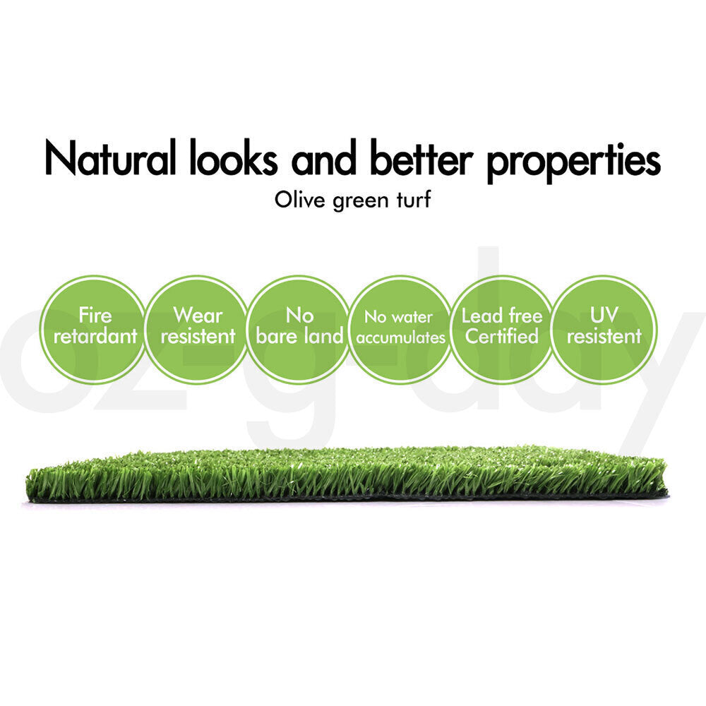 OTANIC Artificial Grass 17mm 1x10m Synthetic Turf 10 SQM Roll Fake Yarn Lawn