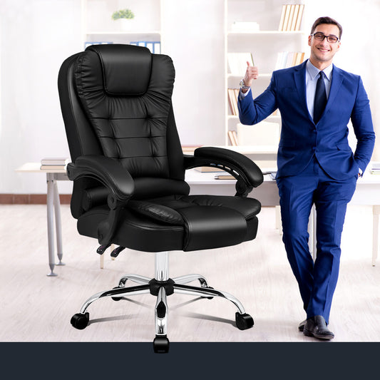 ALFORDSON Office Chair Gaming Executive Computer Recliner Racer PU Leather Seat