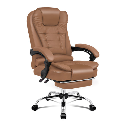 ALFORDSON Office Chair Gaming Executive Computer Racer Footrest PU Leather Seat