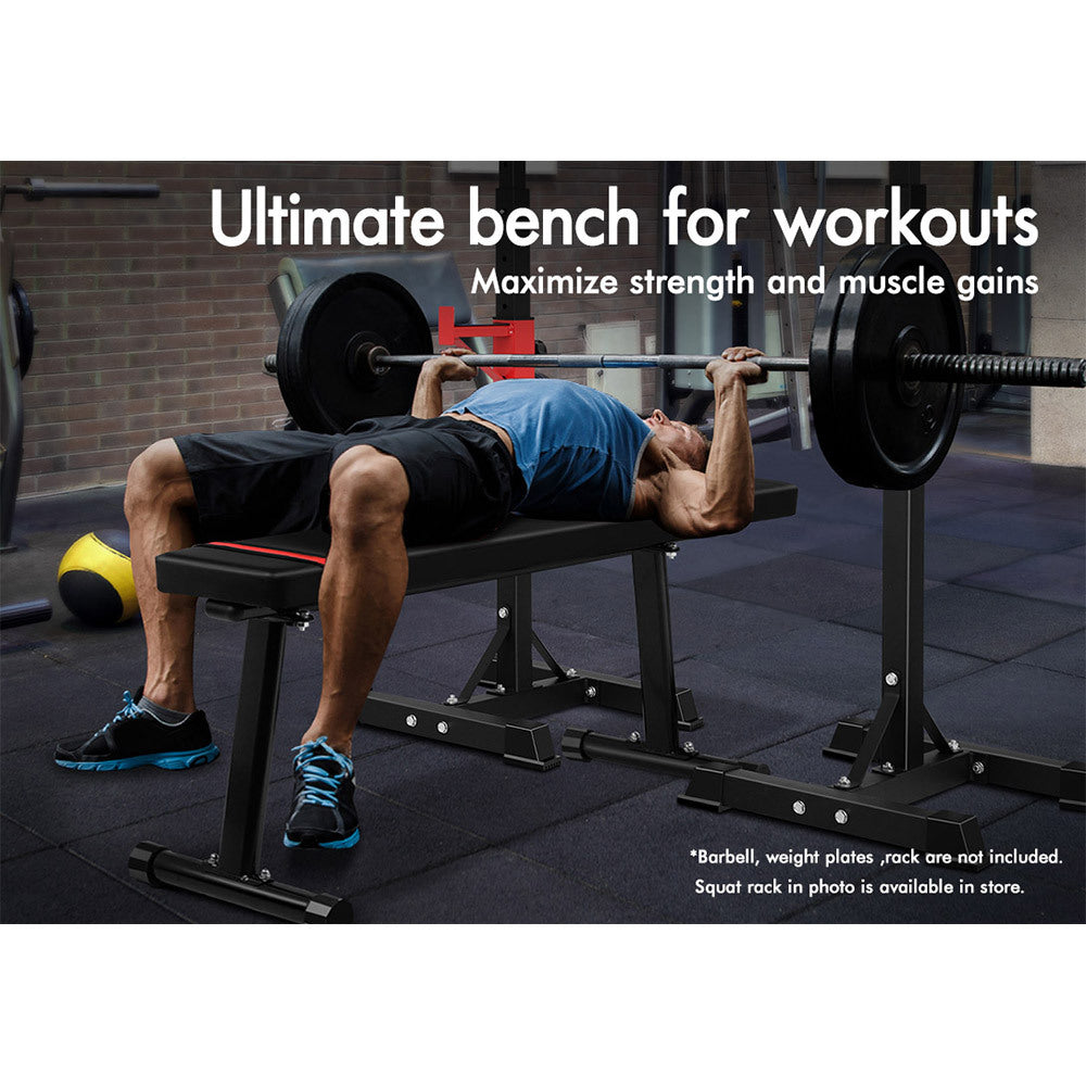 BLACK LORD Flat Weight Bench Press Squat Benches Multi-Station Fitness Gym