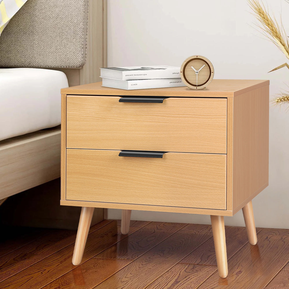 ALFORDSON Bedside Table Nightstand Side Storage Cabinet Wood Scandinavian