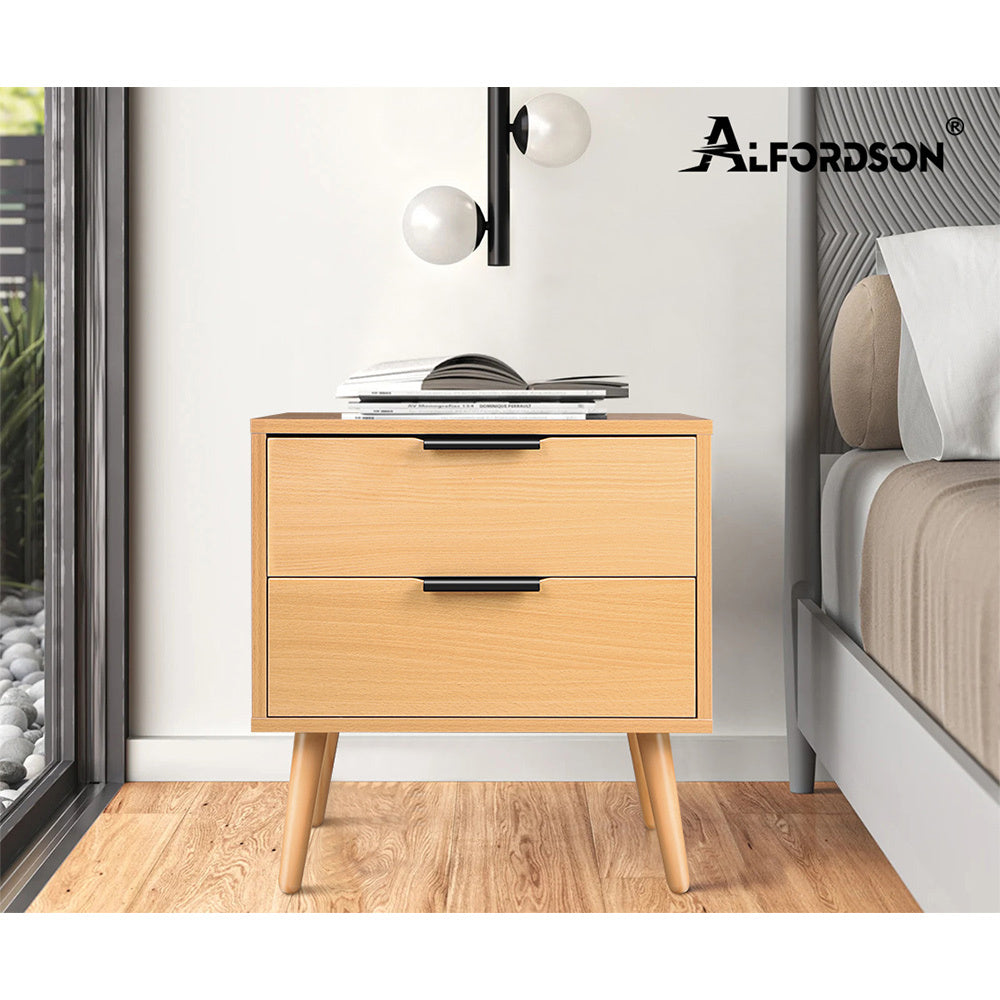 ALFORDSON Bedside Table Nightstand Side Storage Cabinet Wood Scandinavian