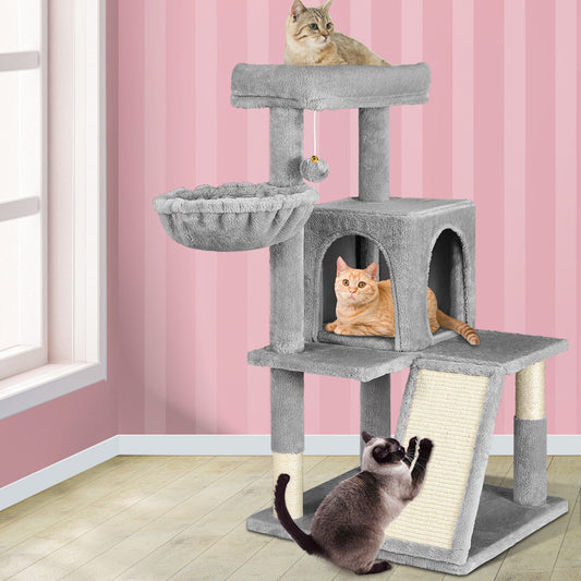 BEASTIE Cat Tree Scratching Post Scratcher Tower Condo House Furniture Wood 100CM