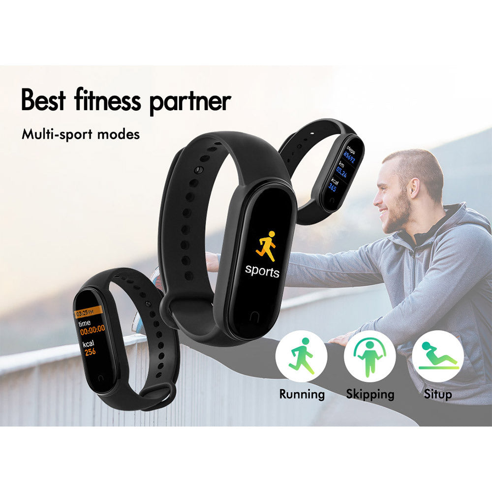 Smart Watch Bracelet - Pedometer Watch Step Counter & Pressure Fitness  Activity Works with 3.0/ 4.0 Bluetooth